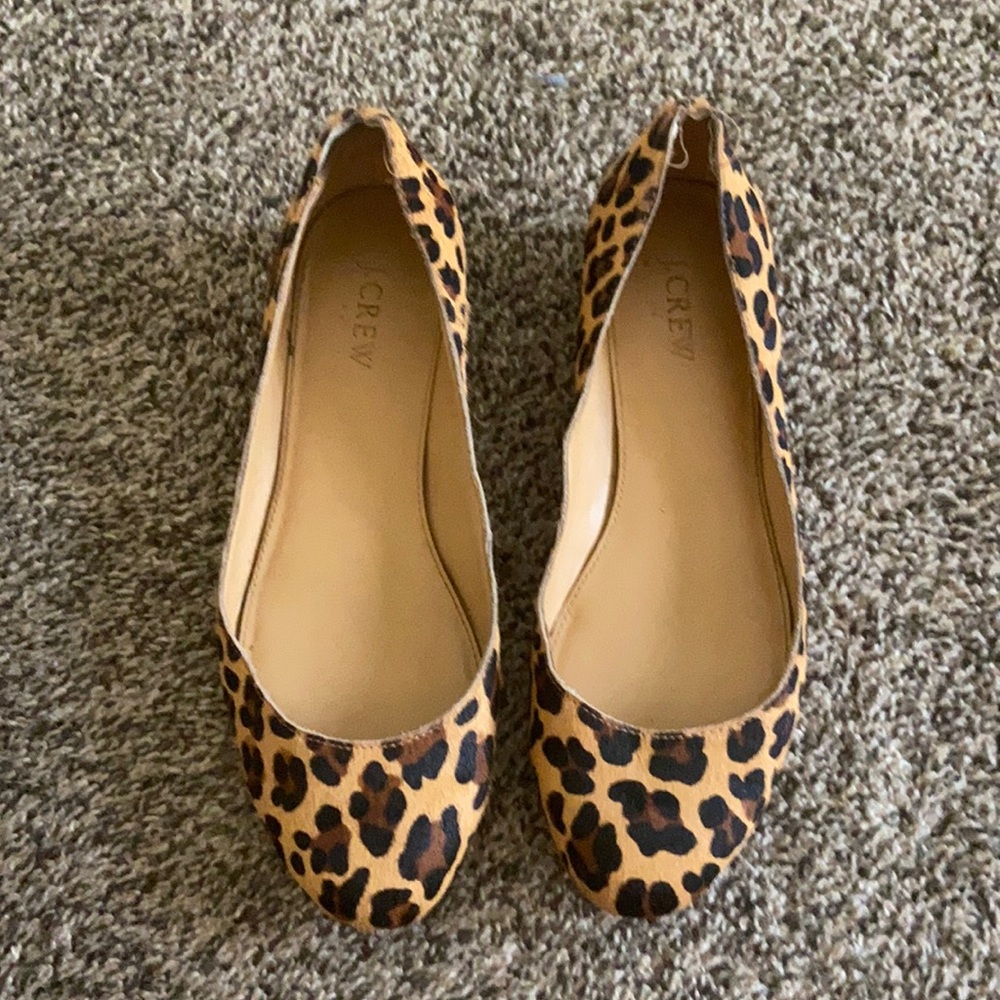J Crew Leopard Flats 7.5